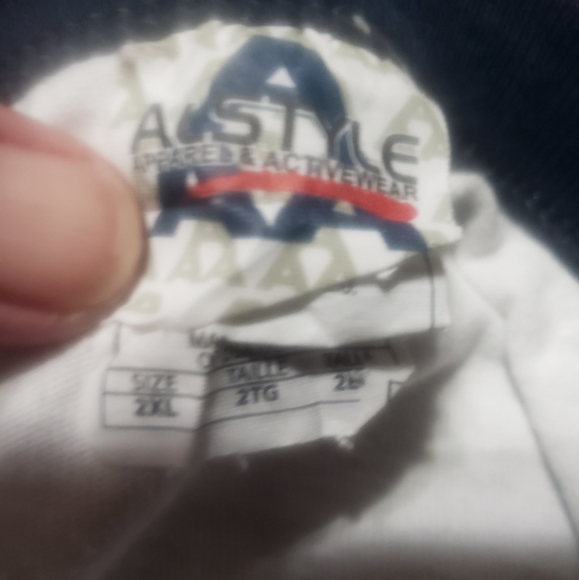 Austyle Navy & White Baseball Tee 2X - Picture 4 of 4